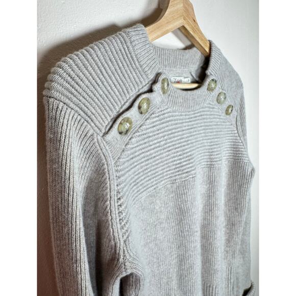 Faherty Womens Sweater Wool Cashmere Blend Knit Large Buttons Academia preppy - Picture 2 of 7